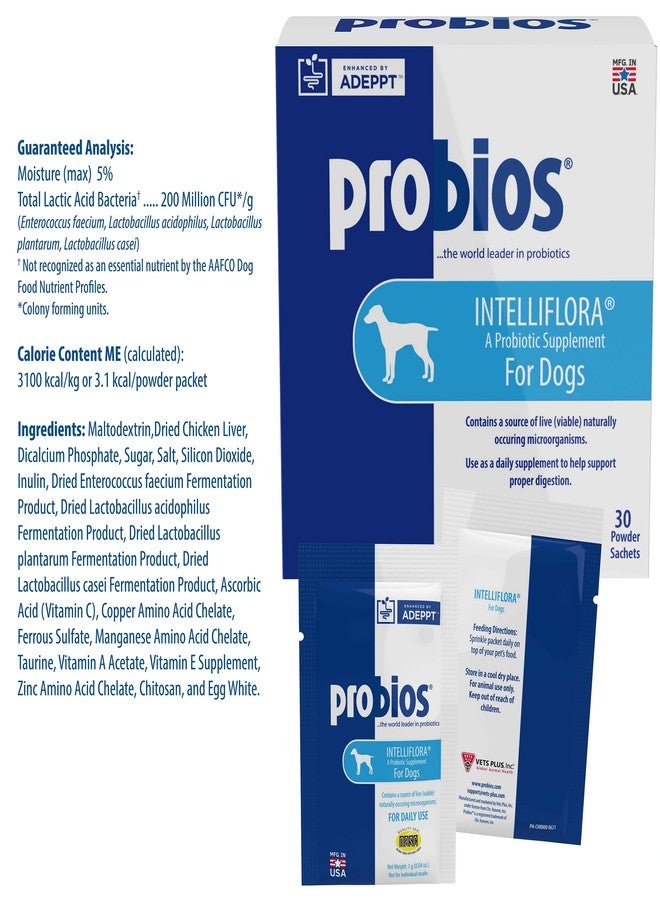 Probios Intelliflora for Dogs, Daily Probiotic Powder, Nutritional Supplement for Gut Health, Digestion & Immune Support, 30 sachets (Pack of 2) - Image 5